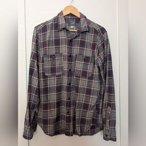 J.Crew Cotton Workshirt, Plaid (Grey, Red)